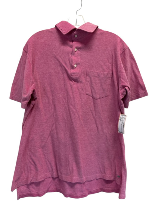 Sid Mashburn Size M Pink Cotton Solid Polo Men's Short Sleeve Pink / M