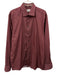 Eton Size XL Red & Navy Cotton Abstract Button Up Men's Long Sleeve Shirt Red & Navy / XL