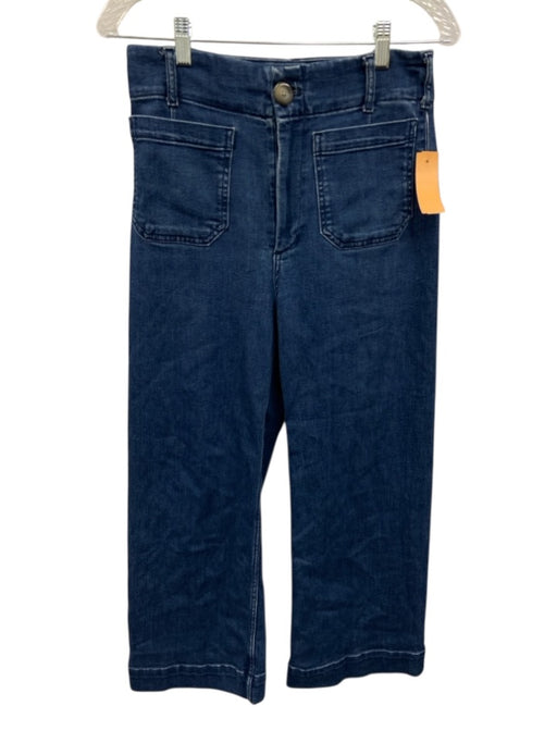 Maeve Size 28 Dark Wash Cotton & Lyocell Zip Fly High Rise Boot Cut Jeans Dark Wash / 28