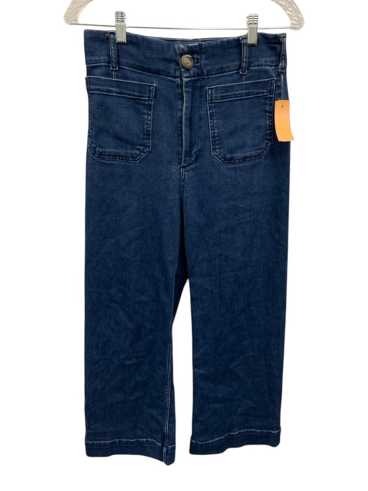 Maeve Size 28 Dark Wash Cotton & Lyocell Zip Fly High Rise Boot Cut Jeans Dark Wash / 28