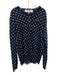 Comme De Garcon Size XL Blue & White Wood Dots V Neck Men's Sweater Blue & White / XL