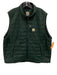Carhartt Size 2XL Green Synthetic Solid Puffer Vest Men's Jacket Green / 2XL