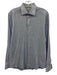 Suitsupply Size 16 Light Blue & White Cotton Micro Button Up Long Sleeve Shirt Light Blue & White / 16
