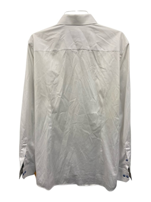 Eton Size 16 White Cotton Solid Button Up Spread Collar Men's Long Sleeve Shirt White / 16