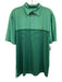 Masters Size M Green Synthetic Striped Polo Athleisure Men's Short Sleeve Green / M