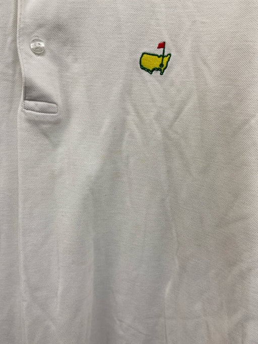 Masters Size L White Cotton Solid Polo Men's Short Sleeve White / L