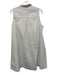 Tuckernuck Size L White Gray Cotton Sleeveless Button Front Collared Dress White Gray / L