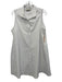 Tuckernuck Size L White Gray Cotton Sleeveless Button Front Collared Dress White Gray / L