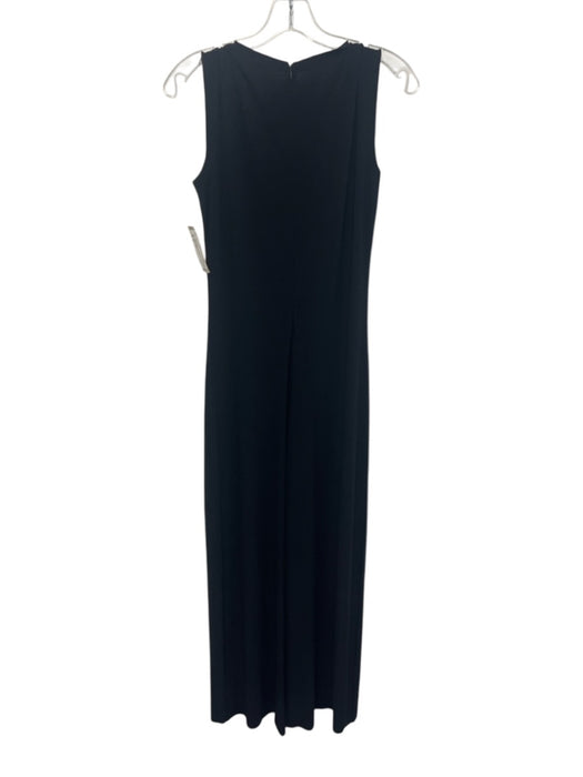 Norma Kamali Size S Black Polyester Blend Sleeveless Back Zip Wide Leg Jumpsuit Black / S