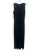 Norma Kamali Size S Black Polyester Blend Sleeveless Back Zip Wide Leg Jumpsuit Black / S