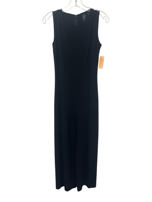 Norma Kamali Size S Black Polyester Blend Sleeveless Back Zip Wide Leg Jumpsuit Black / S