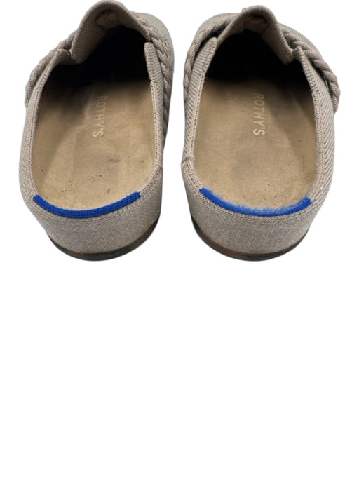 Rothy's Shoe Size 7 Beige textile upper Braided Detail Slip On Knit Mules Beige / 7