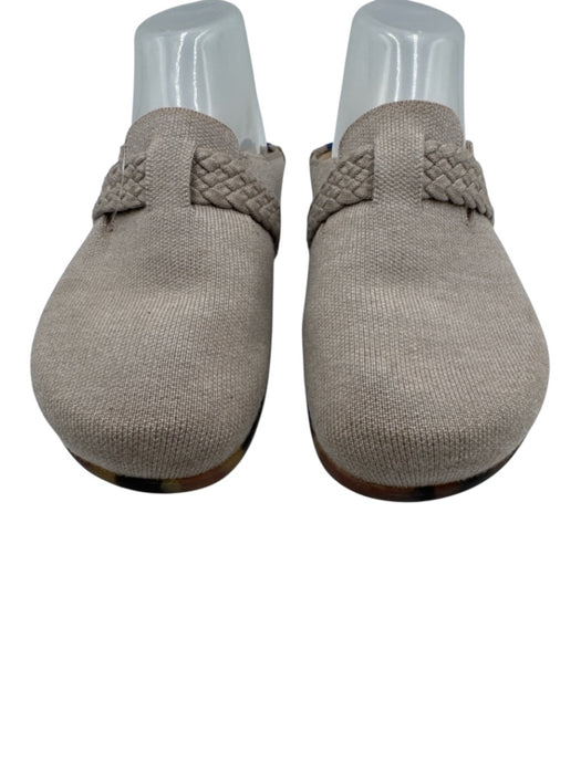 Rothy's Shoe Size 7 Beige textile upper Braided Detail Slip On Knit Mules Beige / 7