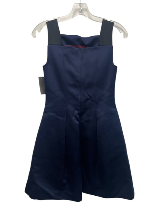 Victor Costa Size 4 Navy, Black & Gold Polyester Sleeveless Bow Detail Dress Navy, Black & Gold / 4