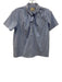 Tuckernuck Size XXS Blue & White Polyester Short Sleeve Stripe Buttons Top Blue & White / XXS