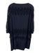 STS Sail to Sable Size XL Navy Blue Cotton 3/4 Sleeve Crochet Lace V Neck Dress Navy Blue / XL