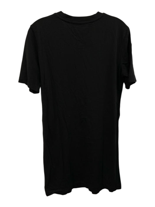 Love Moschino Size 10 Black & White Cotton Short Sleeve Graphic Below Knee Dress Black & White / 10