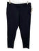 Ann Mashburn Size L Navy Blue Rayon & Nylon Elastic Waist Slim Fit Trouser Pants Navy Blue / L