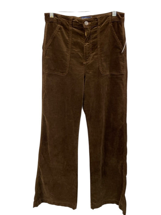 Ramy Brook Size 28 Brown Cotton Velvet High Rise Patch Pocket Wide Leg Pants Brown / 28