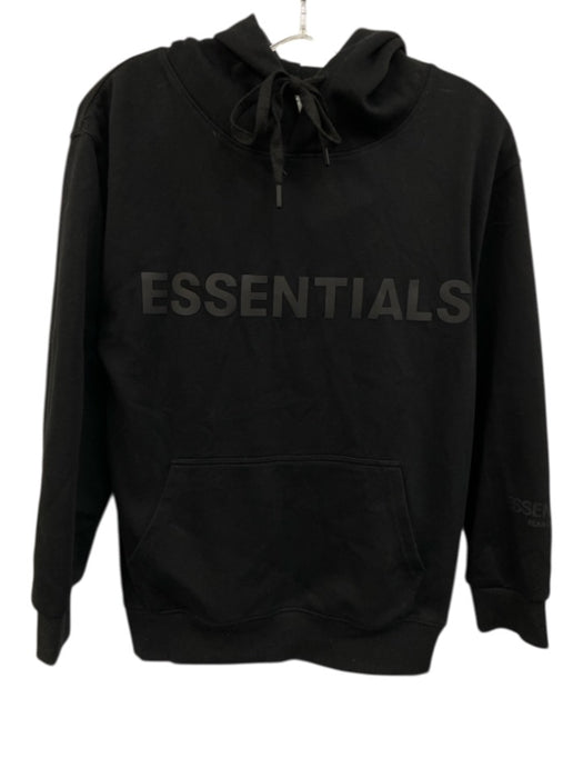Fear of God ESSENTIALS Size XS Black Cotton Hood Logo Kangaroo Pocket Sweater Black / XS