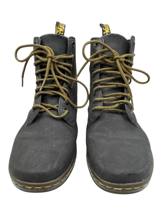 Dr Martens Shoe Size 8 Black Leather Lace Up Rubber Sole Ankle Boots Black / 8