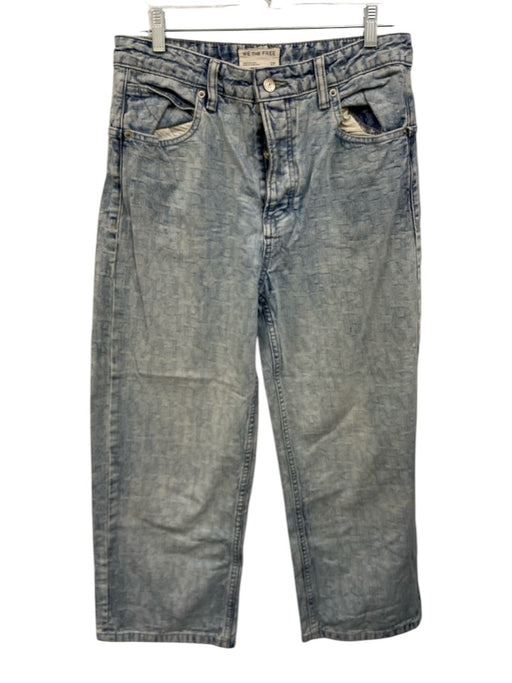 We The Free Size 27 Light Wash Cotton Denim Jacquard Button Fly Jeans Light Wash / 27