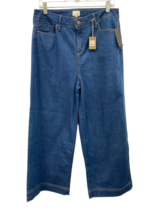 Ann Mashburn Size 30 Medium Wash Cotton Blend Denim High Rise Wide Leg Jeans Medium Wash / 30