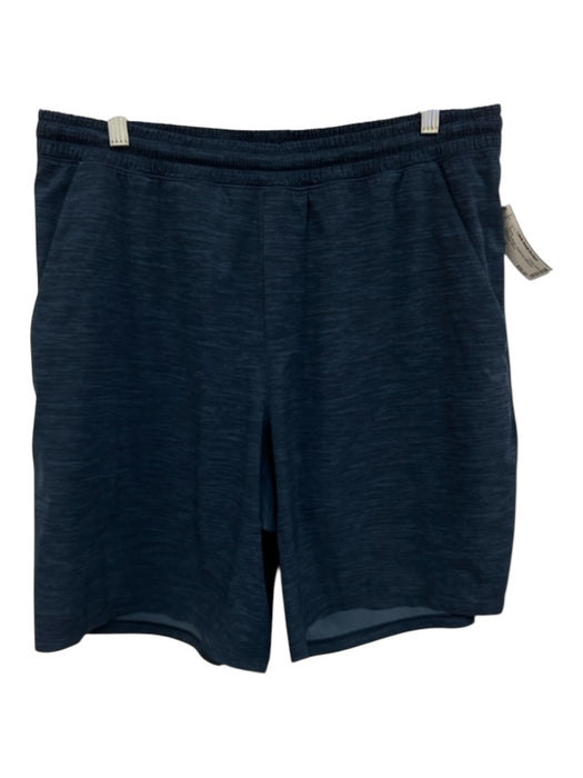 Lululemon Size Est L Blue Synthetic Heathered Athleisure Men's Shorts Blue / Est L