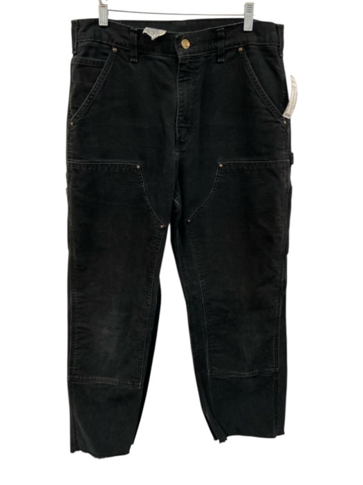Carhartt Size 32 Black Cotton Solid Double Knee Distressed Men's Pants Black / 32