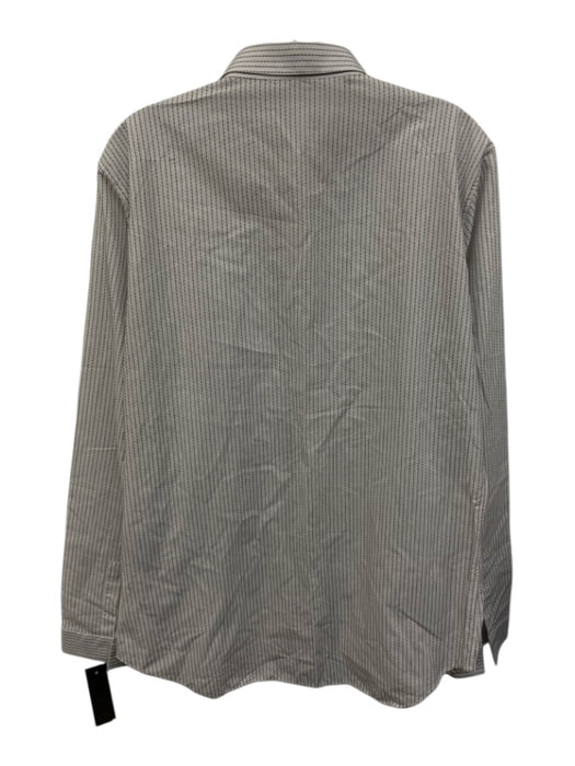 Christian Dior Size 41 White & Black Cotton Striped Men's Long Sleeve Shirt White & Black / 41