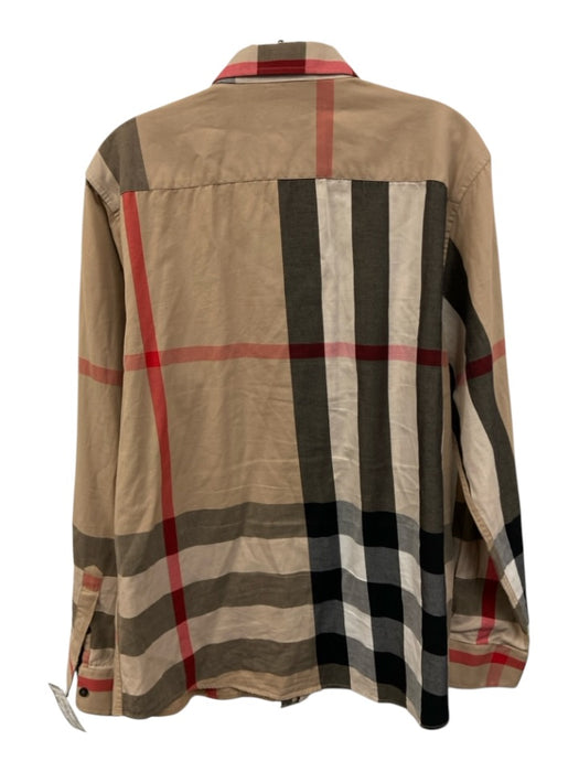 Burberry Brit Size xxxl Brown & Multi Cotton Novacheck Men's Long Sleeve Shirt Brown & Multi / xxxl