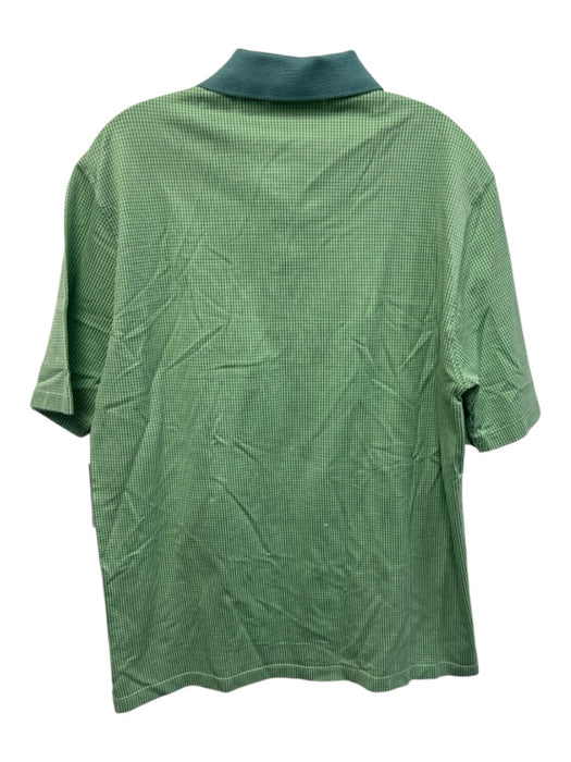 Bobby Jones Size M Green Cotton Grid Polo Men's Short Sleeve Green / M