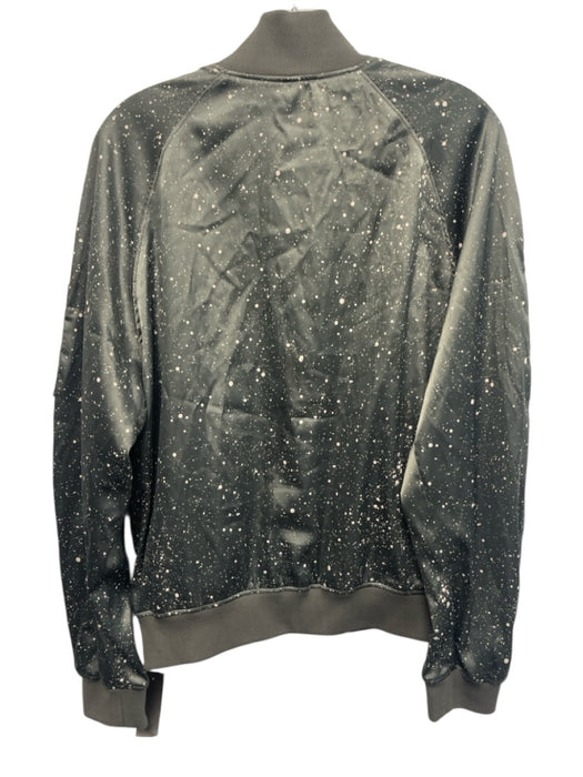 G Star Size L Gray Synthetic Paint Splatter Bomber Athleisure Men's Jacket Gray / L