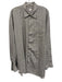 Peter Millar Size L Black & White Cotton Striped Button Up Long Sleeve Shirt Black & White / L