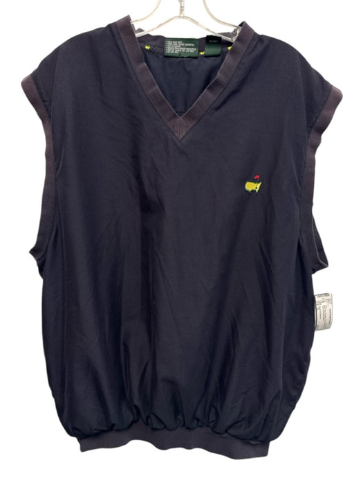 Masters Collection Size XL Navy Blue Polyester Solid V Neck Men's Vest Navy Blue / XL