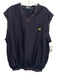 Masters Collection Size XL Navy Blue Polyester Solid V Neck Men's Vest Navy Blue / XL