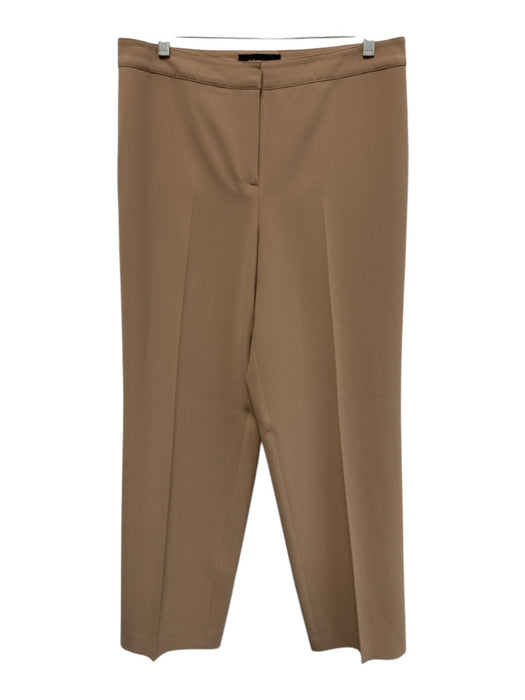 St. John Size 12 Khaki Beige Triacetate & Polyester Trouser High Rise Pants Khaki Beige / 12