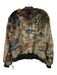 Marrakech Size L Green, Brown & Black Modacrylic Faux Fur Camo Zip Front Jacket Green, Brown & Black / L