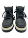 Salvatore Ferragamo Shoe Size 9 Black Leather Upper Stitch Detail Sneakers Black / 9
