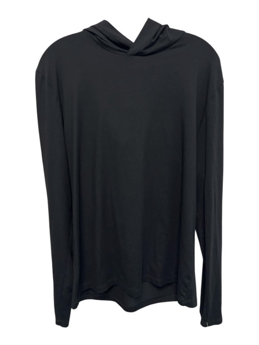 Alo Size M Black Synthetic Solid Athletic Hoodie Men's Long Sleeve Shirt Black / M