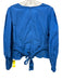 Veronica Beard Size 10 Blue Polyester Back Zip Wrap Tie Detail Top Blue / 10