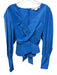 Veronica Beard Size 10 Blue Polyester Back Zip Wrap Tie Detail Top Blue / 10