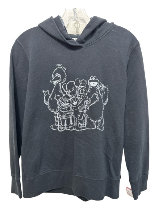 Uniqlo Size Est XS Black Cotton Blend logo Hoodie Men's Jacket Black / Est XS