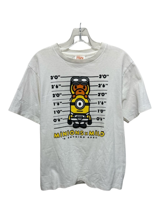 Bape Size S White Cotton Solid T shirt Crew Men's Short Sleeve White / S