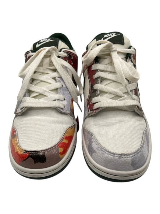Nike Shoe Size 8 White, Green, & Multi Leather Camo Lace Up Low Top Sneakers White, Green, & Multi / 8