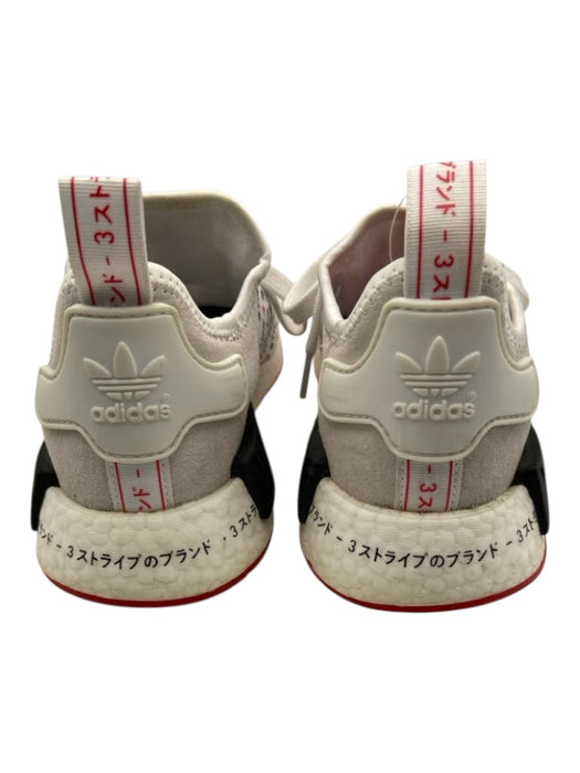 Adidas Shoe Size 6.5 light gray, black, red Synthetic Mesh Text Low Top Sneakers light gray, black, red / 6.5