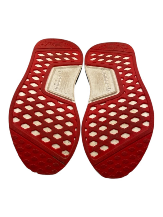 Adidas Shoe Size 6.5 light gray, black, red Synthetic Mesh Text Low Top Sneakers light gray, black, red / 6.5