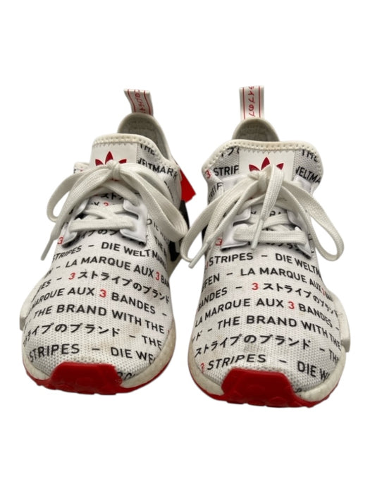 Adidas Shoe Size 6.5 light gray, black, red Synthetic Mesh Text Low Top Sneakers light gray, black, red / 6.5