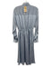 Michael Michael Kors Size S Blue & White Polyester Satin Long Sleeve Midi Dress Blue & White / S