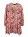 Michael Michael Kors Size M Orange & White Cotton Long Sleeve Eyelet Dress Orange & White / M